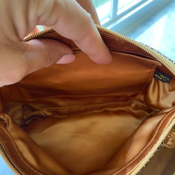 Vintage Lyrella Brand Gold Tone Mesh Metal Snake Chain Strap Purse/Handbag 1940' - Picture 11 of 12